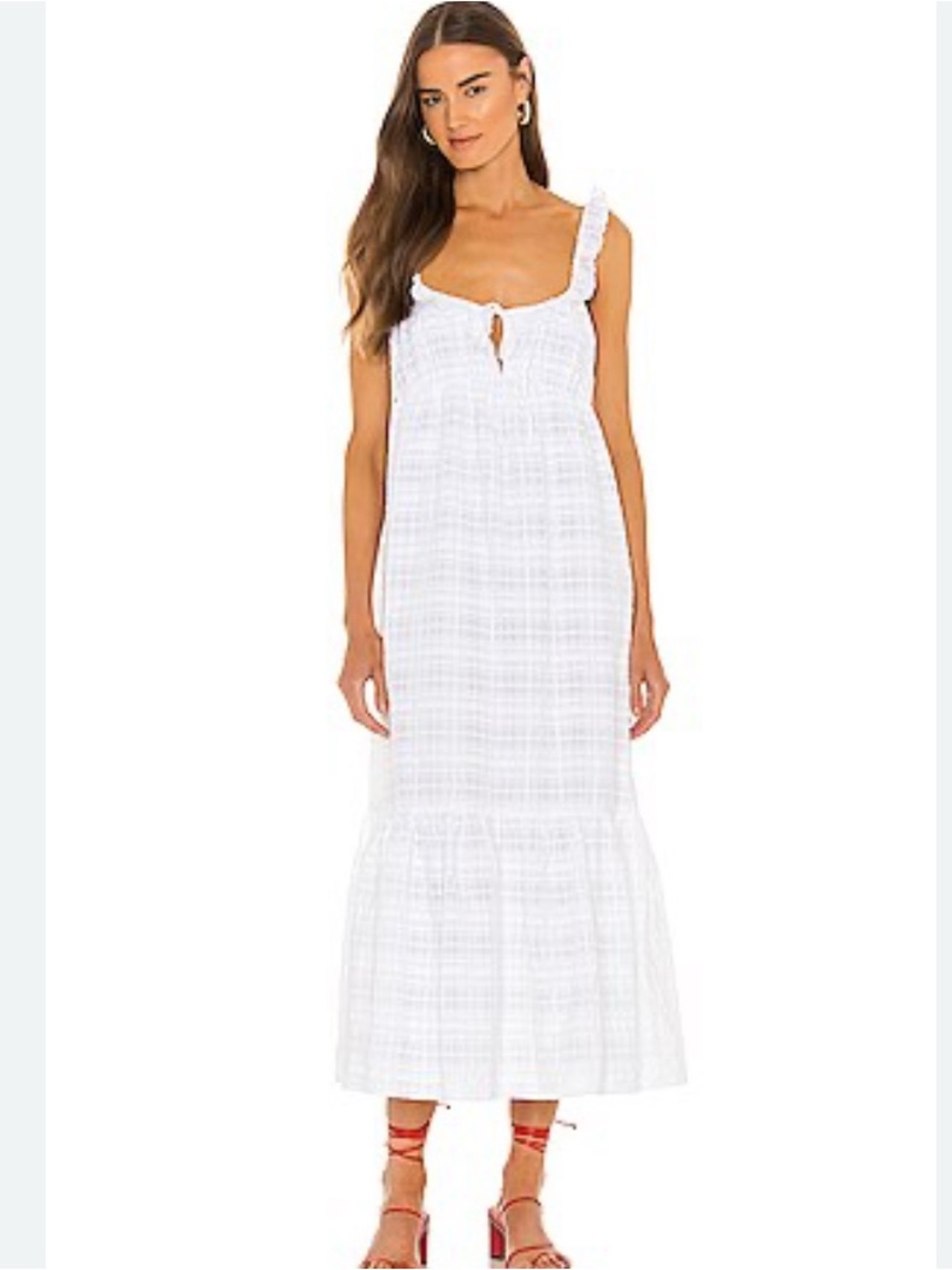 Rosine Midi Dress in White LOVERS AND FRIENDS